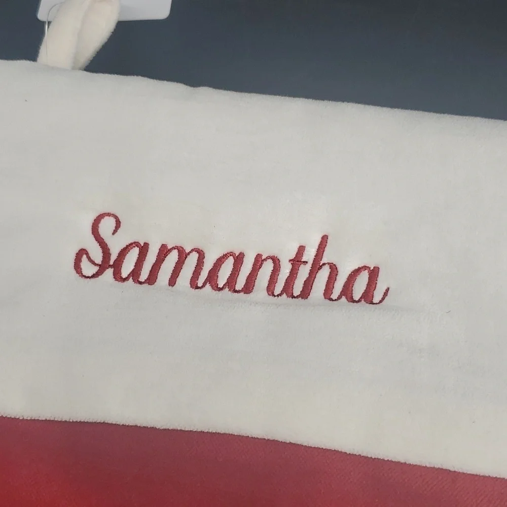 NEW SAMANTHA Pottery Barn Christmas Holiday Gift Stocking